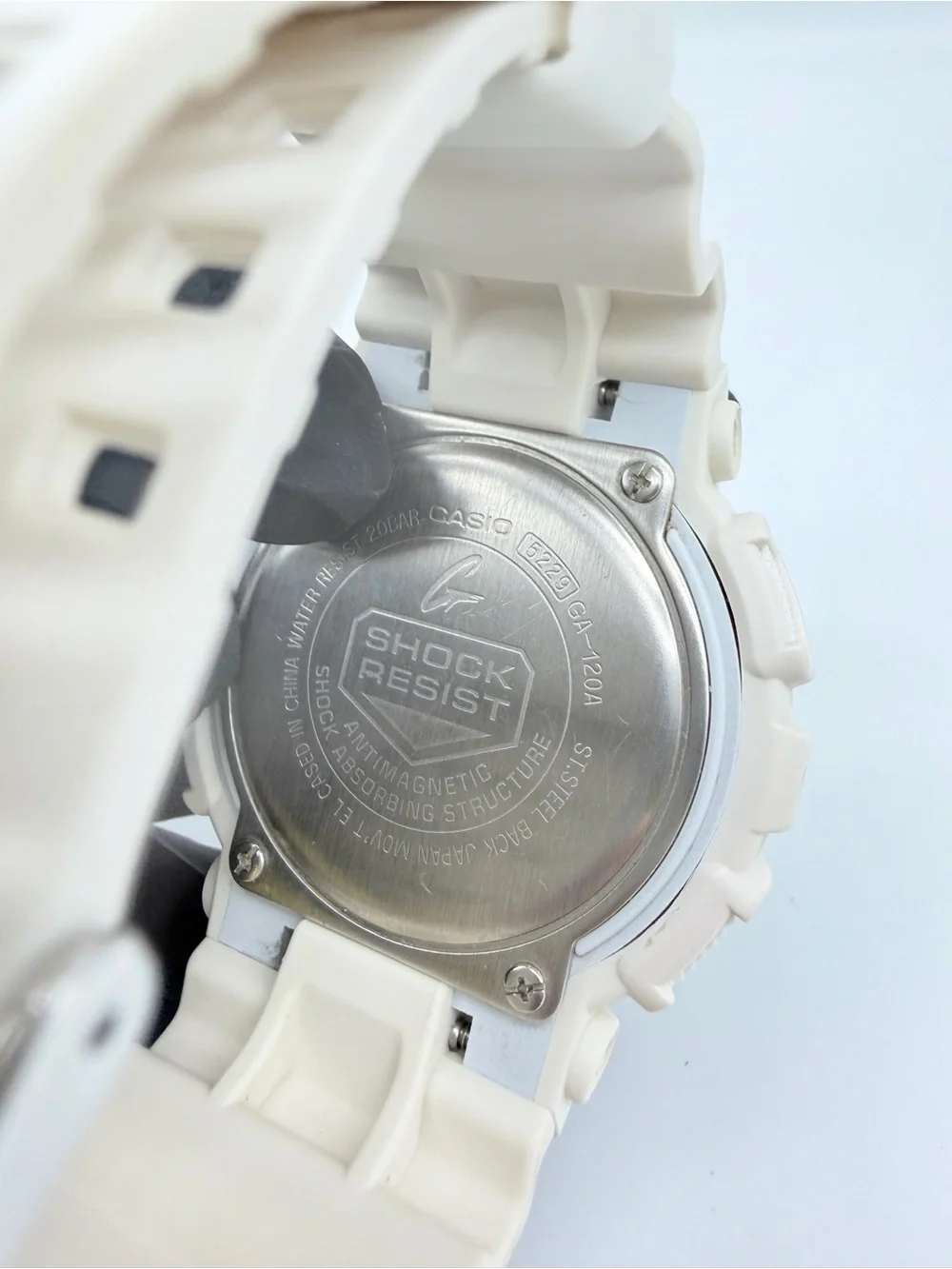 Casio G-Shock GA-120A-7A White Analog Digital Watch 5229